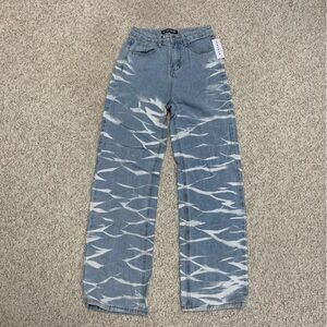 NWT PacSun Patterned Straight Leg Jeans
